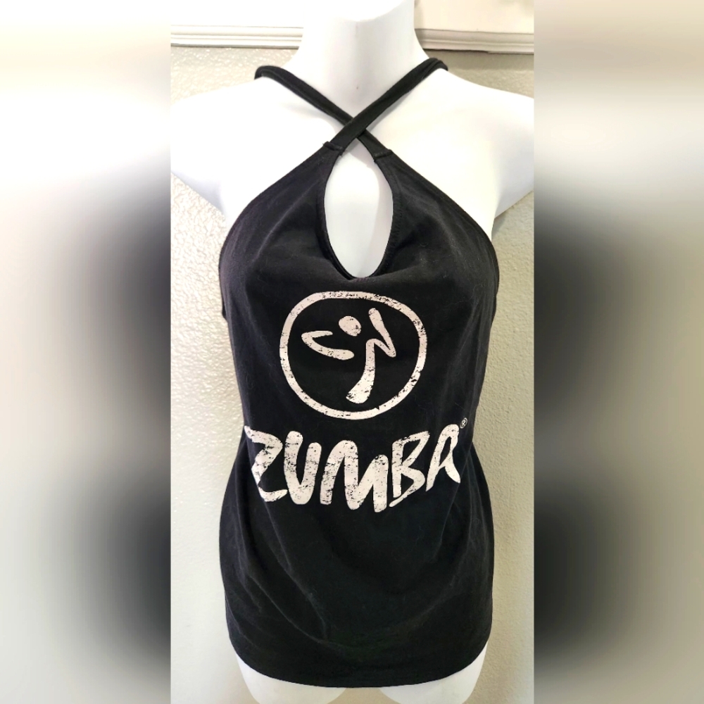 Zumba Fitness Black Cross-Back Tank Top